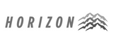 Horizon logo with mountain illustration on a white background